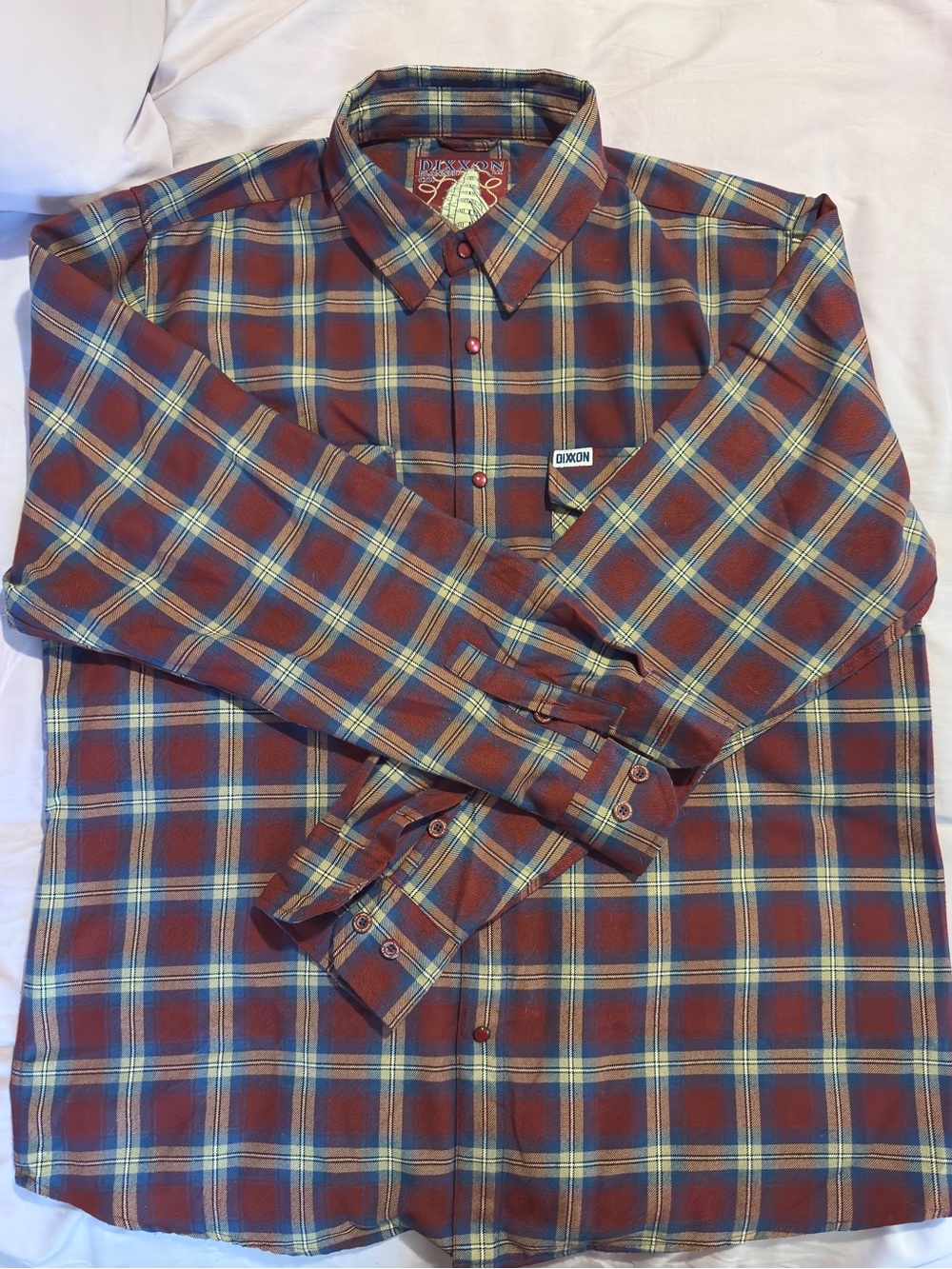 DIXXON Old Port Men's Wine and Blue Plaid Button-Down Shirt